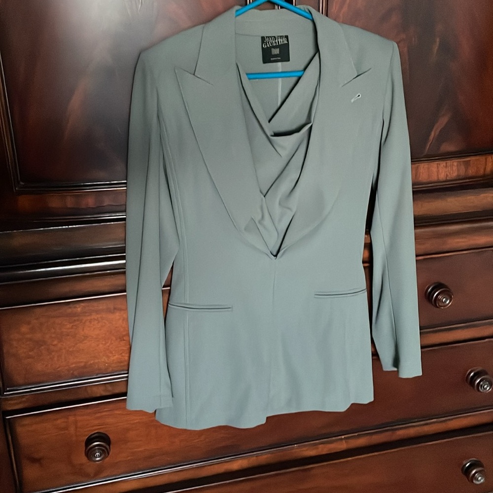 Vintage Jean Paul Gaultier green wool top/jacket